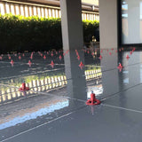 ATR Tile Leveling System use in outdoor Porcelain Tile showing the spindle attached in a Cross Pattern