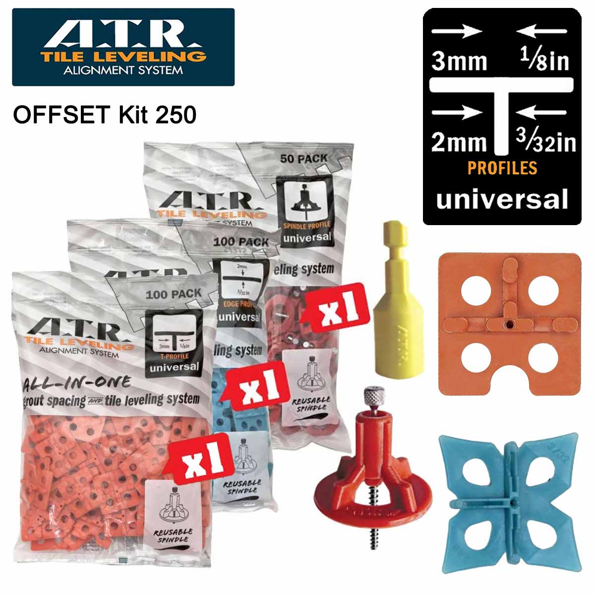 ATR Tile Leveling Alignment System DIY OFFSET Kits
