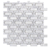 Tahitian Pearl - Mosaic Tile with White Pearl