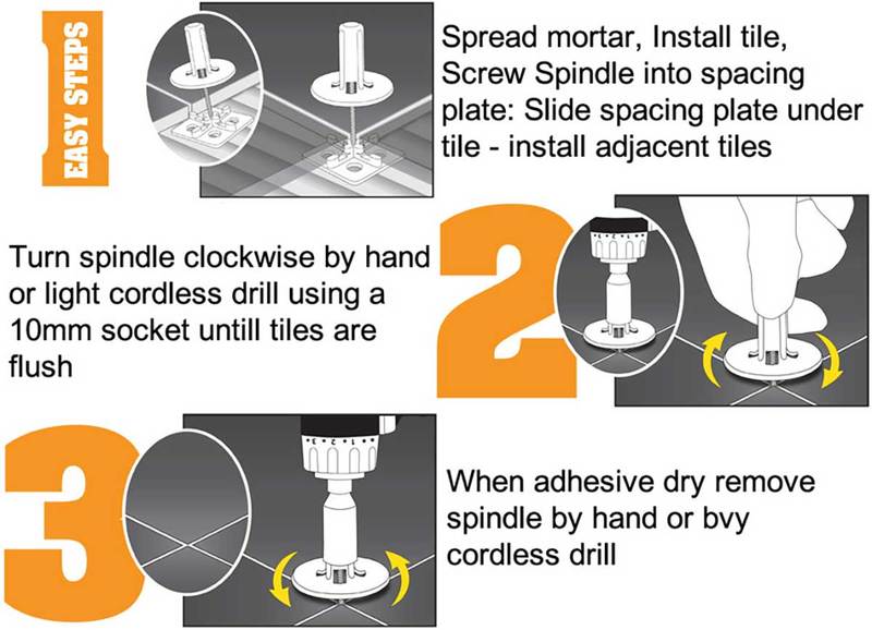 ATR Tile Leveling System 100 Pro Spindles