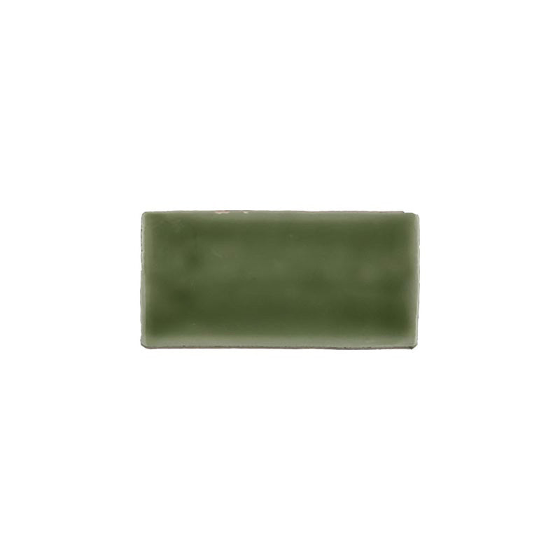 Kaleidoscope Handmade Ceramic Tile 3x6 - Olive Green