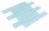 Mosaic Linear Glass Tiles Casale Teal 2 x 6