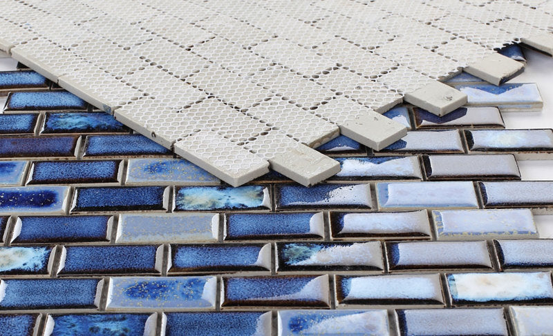 Mosaic Brick Series Handmade Porcelain Tile - Royal Blue