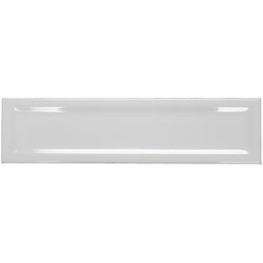 White Glossy Ceramic Groove Wall Tile with Waterfall Glaze Finish