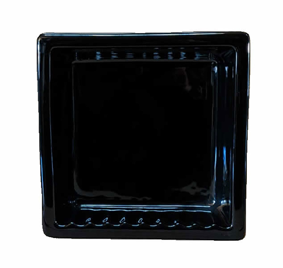 Recessed Shampoo Square Porcelain Black Glossy