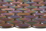 Mosaic Glass Tile Oval Shape - Taupe