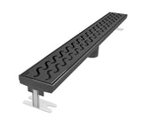Quartz Linear Shower Drain Hawaii - Black Nickel
