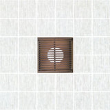 SereneDrains Square Shower Drain Linear Wedge 4 Bronze