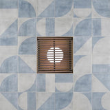 SereneDrains Square Shower Drain Linear Wedge 4 Bronze