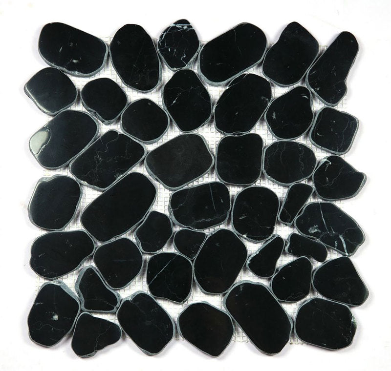 Mosaics Pebble Marble - Black