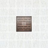 SereneDrains Square Shower Drain Broken Lane Oil-Rubbed Bronze 6