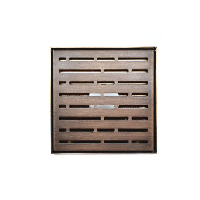 SereneDrains Square Shower Drain Broken Lane Oil-Rubbed Bronze 6