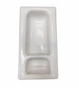 Recessed Shampoo Soap Porcelain Narrow White Matte