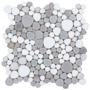 Mosaic Porcelain Tile Mancala Pebble Series - Evening Twilight
