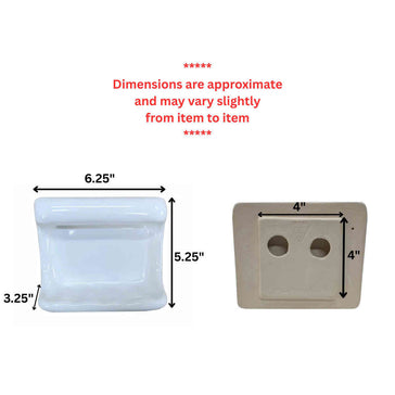 SereneDrains Ceramic Soap Dish Bar Holder Shower Wall Mount Tray - Sketch