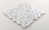 Marble Pebbles Mosaics Heart Shape - White