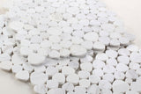 Marble Pebbles Mosaics Heart Shape - White