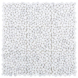 Marble Pebbles Mosaics Heart Shape - White