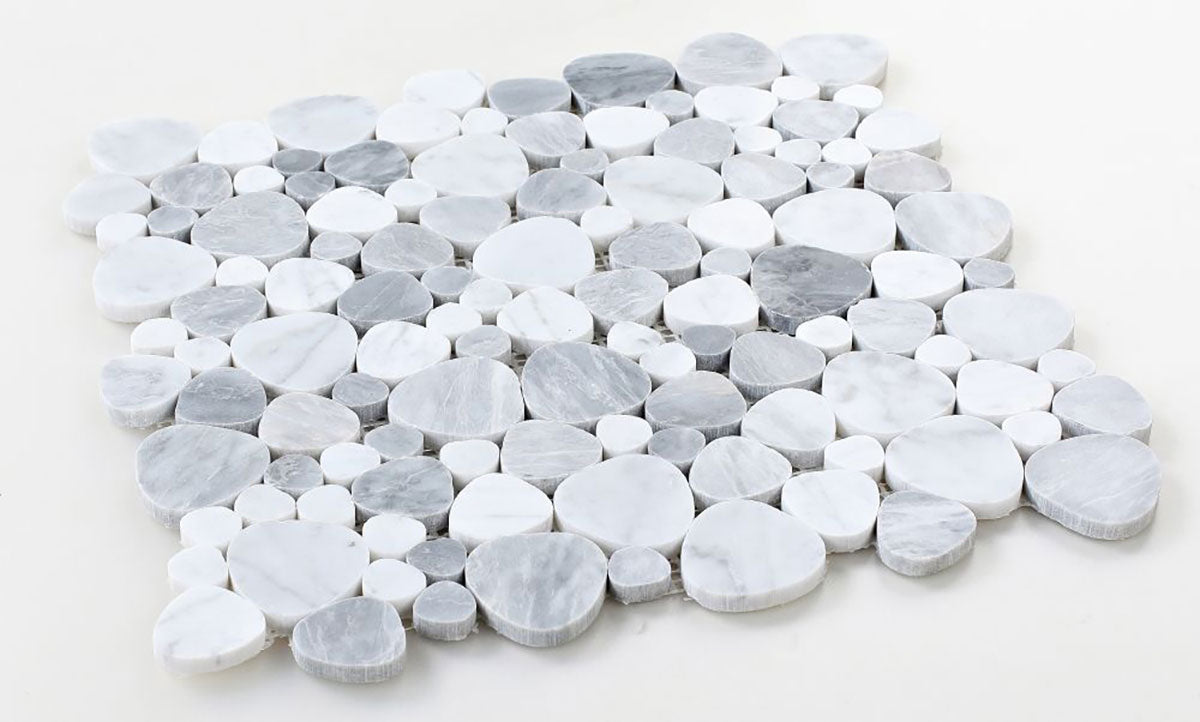 Marble Pebbles Mosaics Heart Shape - Nightfall