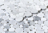 Marble Pebbles Mosaics Heart Shape - Nightfall