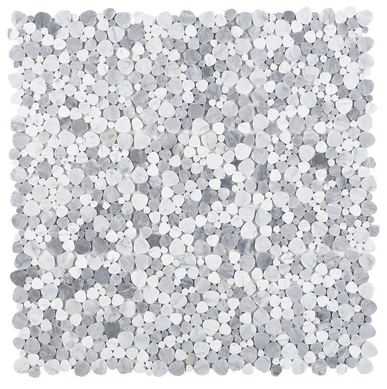 Marble Pebbles Mosaics Heart Shape - Nightfall