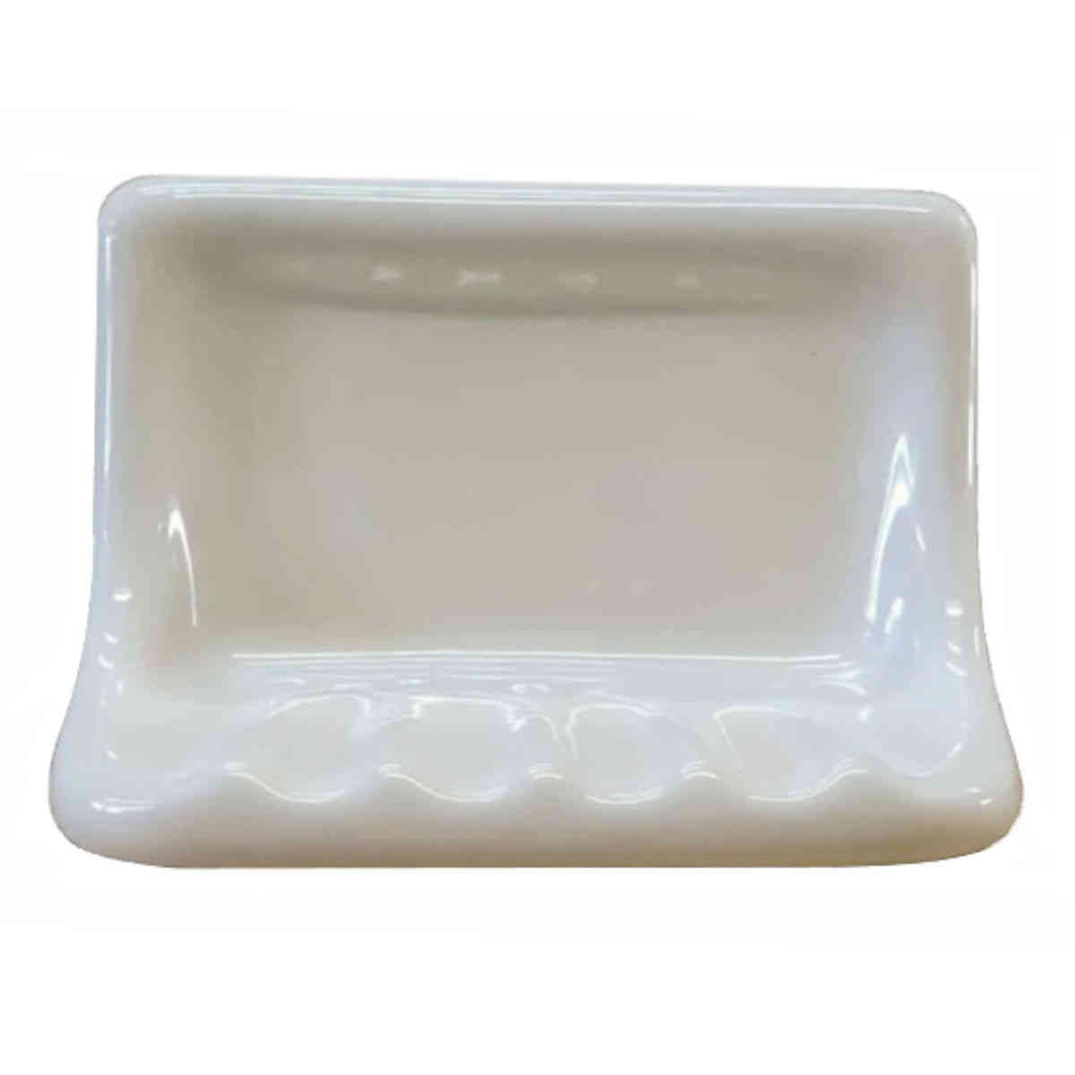 SereneDrains Ceramic Soap Dish Bar Holder Shower Wall Mount Tray