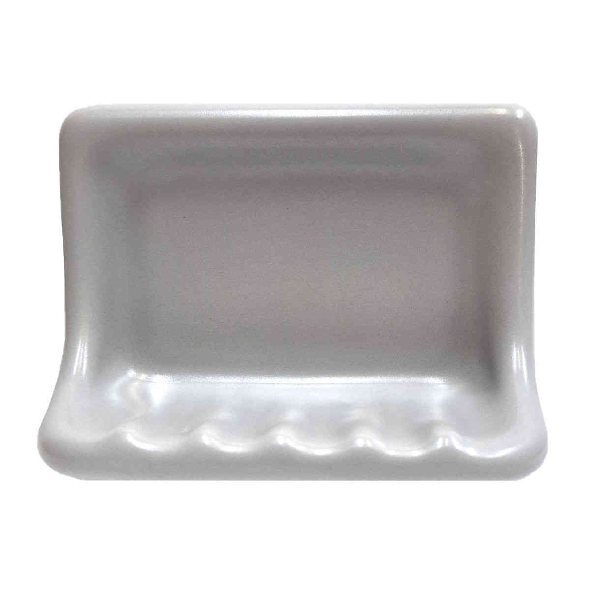 SereneDrains Ceramic Soap Dish Bar Holder Shower Wall Mount Tray