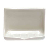 SereneDrains Ceramic Soap Dish Bar Holder Shower Wall Mount Tray - Parchment Matte 