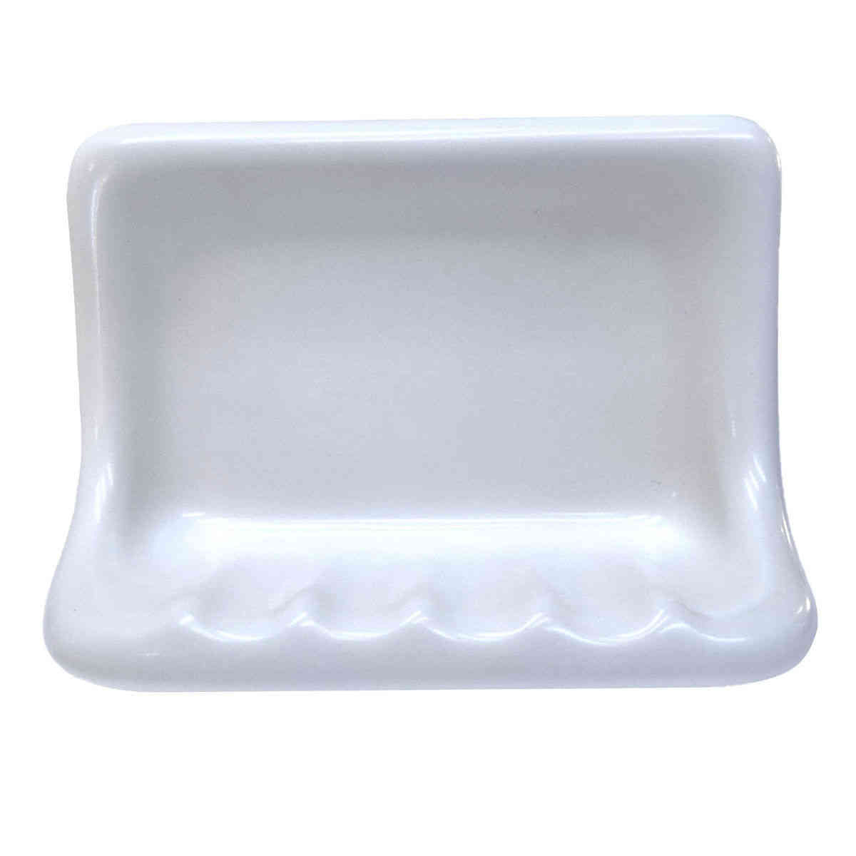 SereneDrains Ceramic Soap Dish Bar Holder Shower Wall Mount Tray