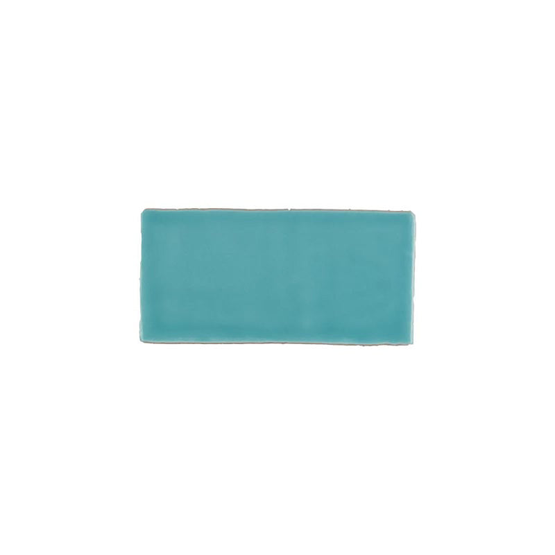 Kaleidoscope Handmade Ceramic Tile 3x6 - Blue Turquoise