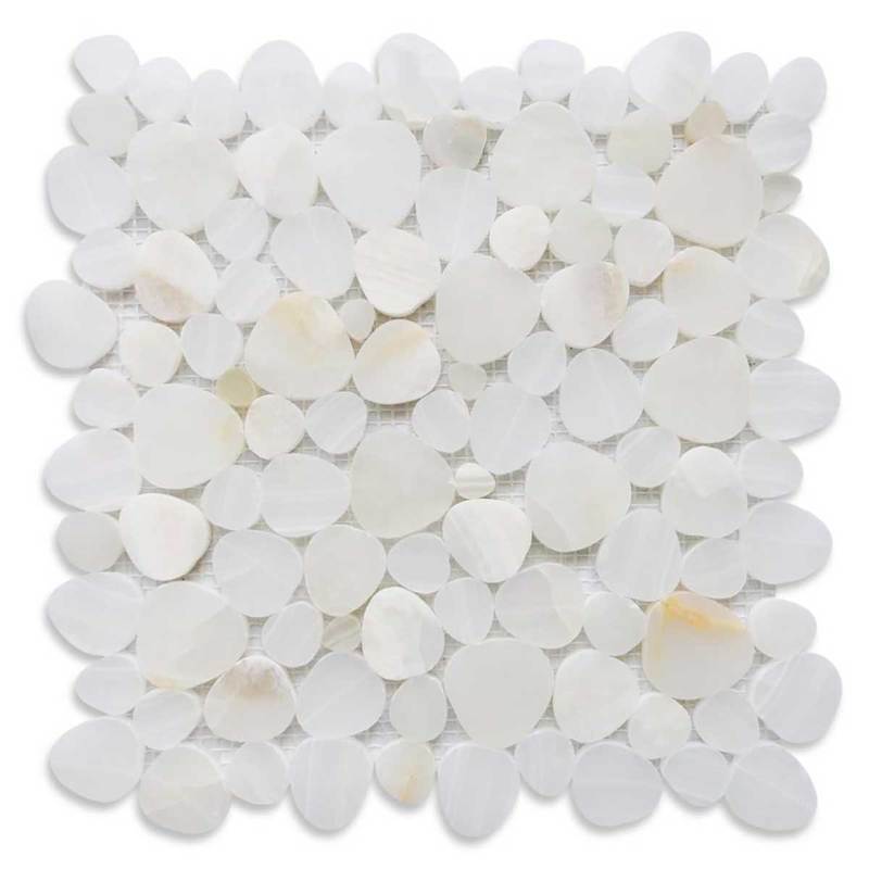 Mosaics Marble Pebble look - Onyx White Gold