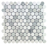 Mosaics Marble Penny Series - Green White Grey