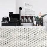 Mosaic Handmade Porcelain Penny Round - Marble Grey Glossy