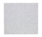 Mosaic Handmade Porcelain Penny Round - Marble Grey Glossy