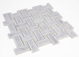 Tahitian Pearl - Carrara Marble Cross Weaved with White Pearl