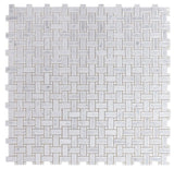 Tahitian Pearl - Carrara Marble Cross Weaved with White Pearl