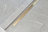 SereneDrains Linear Shower Drain Broken Lane - Satin Gold 30