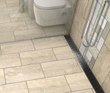 Quartz Linear Shower Drain Hawaii - Black Nickel