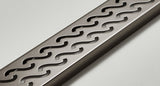Quartz Linear Shower Drain Hawaii - Black Nickel