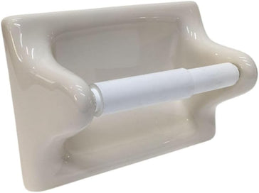 Ceramic Toilet Paper Holder 7.5x5 Thinset Installation Bathroom Tissue Roll Biscuit Glossy