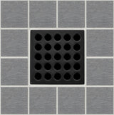 Square Shower Drain Grates Matte Black PVD
