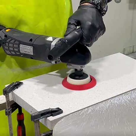 Color coded polishing liquid system for BMP quartz resurfacing kit