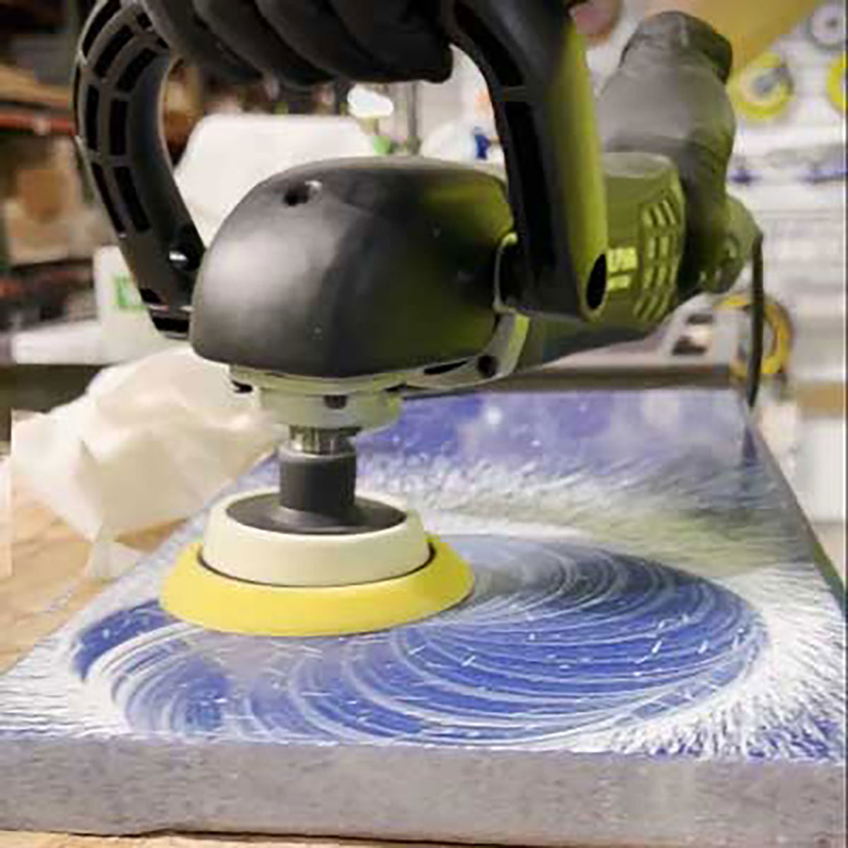 BMP engineered stone and quartz resurfacing kit with polishing liquids and pads