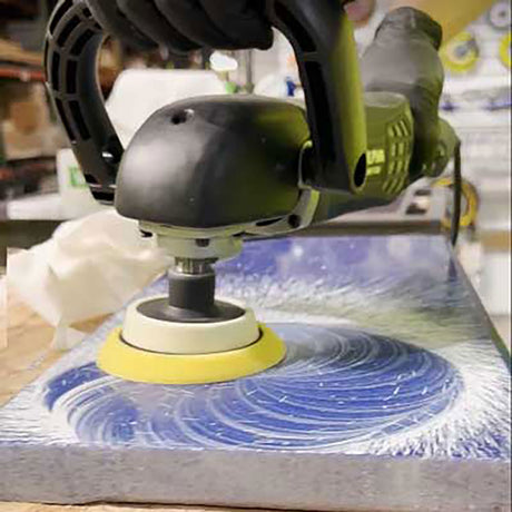 BMP engineered stone and quartz resurfacing kit with polishing liquids and pads