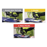 Professional using the BMP Quartz Resurfacing Kit to polish an engineered stone quartz countertop
