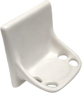 Ceramic Toothbrush Holders for Bathrooms Over Tile Wall Mount Flat Back Tumbler Bone Matte