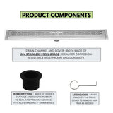 SereneDrains Linear Shower Drain Broken Lane - Polished 35