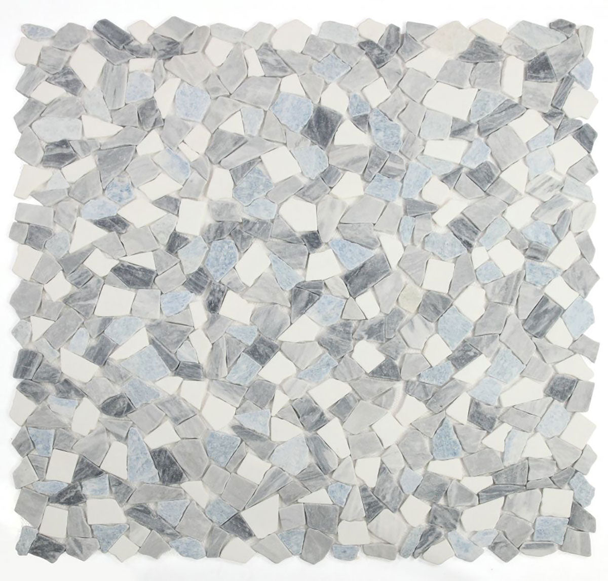 Pebble Marble Thassos and Caribe Quartzite - Crystal Ocean