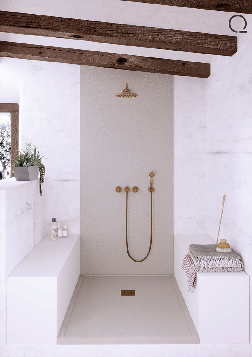 Quare Design Shower Trays Relief Plus Slate Texture 36x36