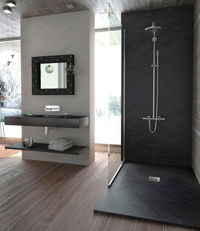 Quare Design Shower Trays Relief Plus Slate Texture 36x36